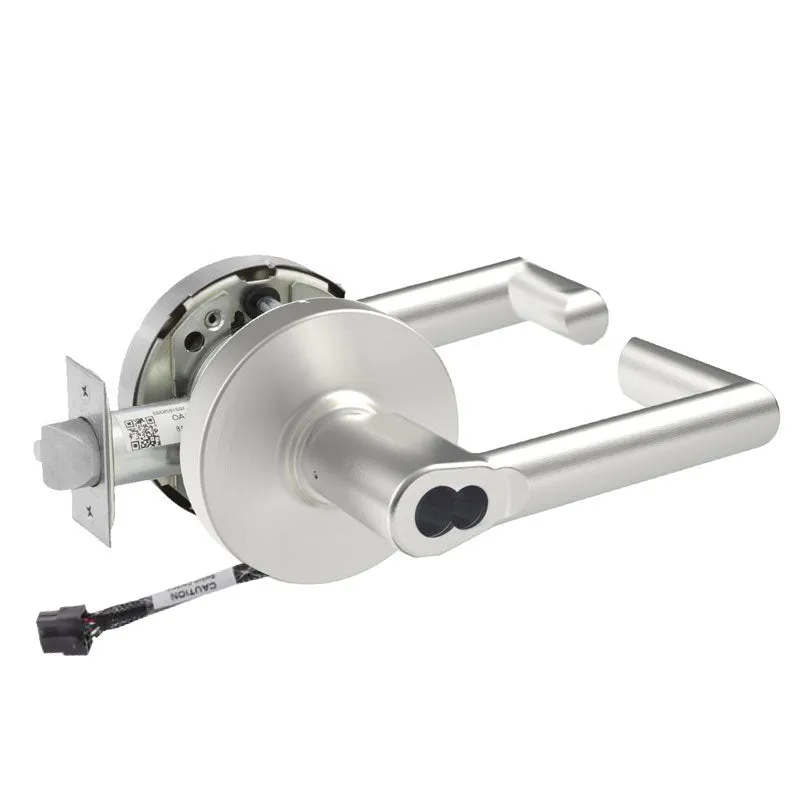Sargent RX-60-10XG71-LMW Fail Secure Cylindrical Electromechanical Lock - Request to Exit, LFIC Less Core, L Rose, MW Lever, Grade 1
