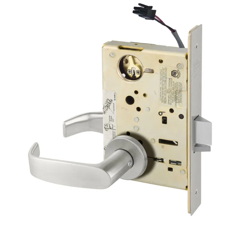 Sargent RX-LC-8204-12V-LNL Storeroom 12V Electrified Mortise Lock, LN Rose, L Lever, RX Switch, Less Cylinder