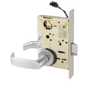 Sargent RX-LC-8204-12V-LNL Storeroom 12V Electrified Mortise Lock, LN Rose, L Lever, RX Switch, Less Cylinder