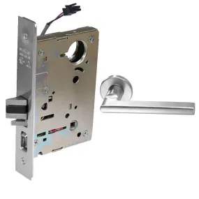Sargent RX-LC-8204-24V-LNMD Storeroom 24V Electrified Mortise Lock, LN Rose, MD Lever, RX Switch, Less Cylinder