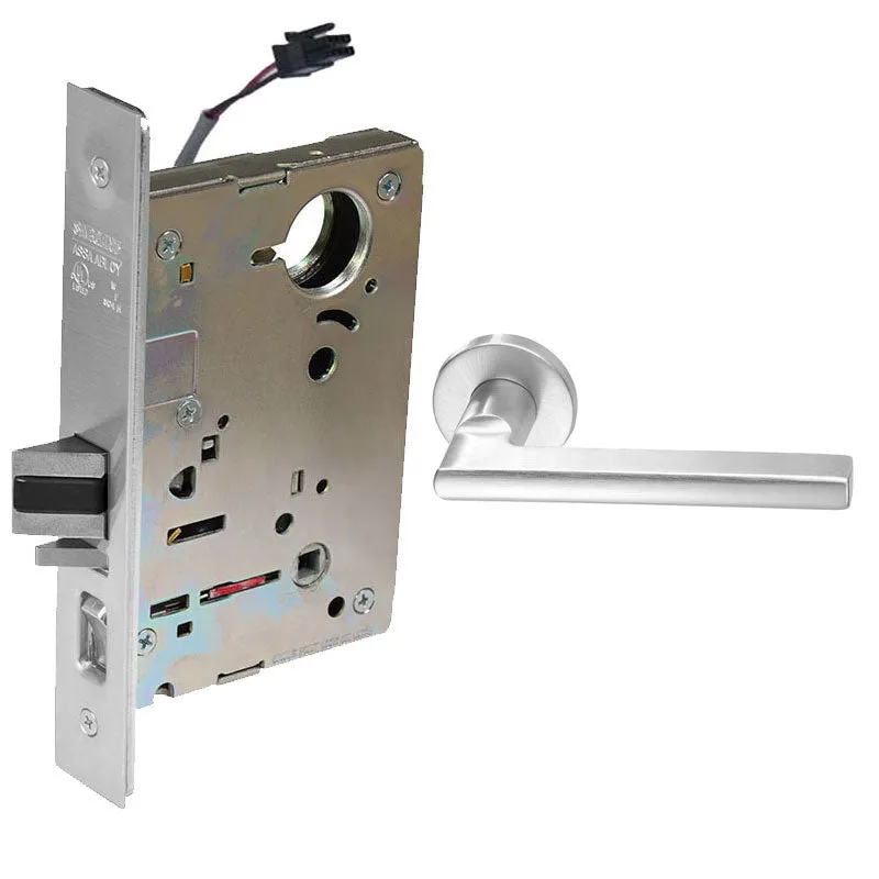Sargent RX-LC-8204-24V-LNMD Storeroom 24V Electrified Mortise Lock, LN Rose, MD Lever, RX Switch, Less Cylinder
