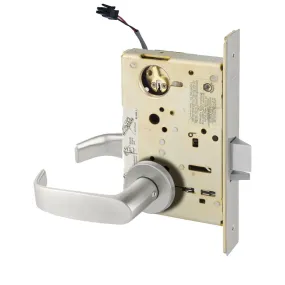 Sargent RX-LC-8273-24V LNL 32D Fail Secure 24V Electrified Mortise Lock, LN Rose, L Lever, Less Cylinder, RX Switch, Satin Stainless Steel