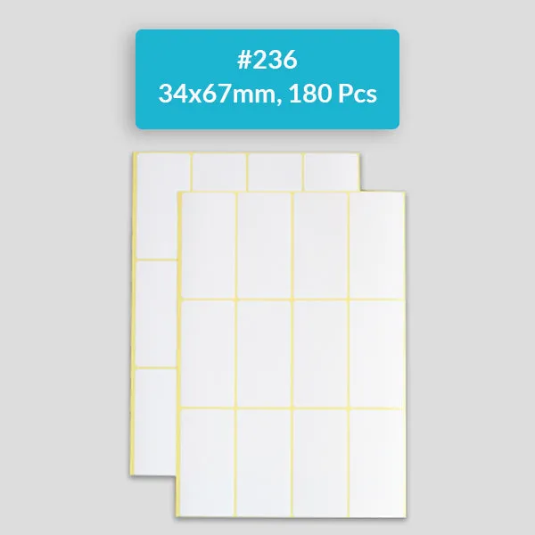 Self Adhesive Sticky White Labels 15 Sheets A5 Pack