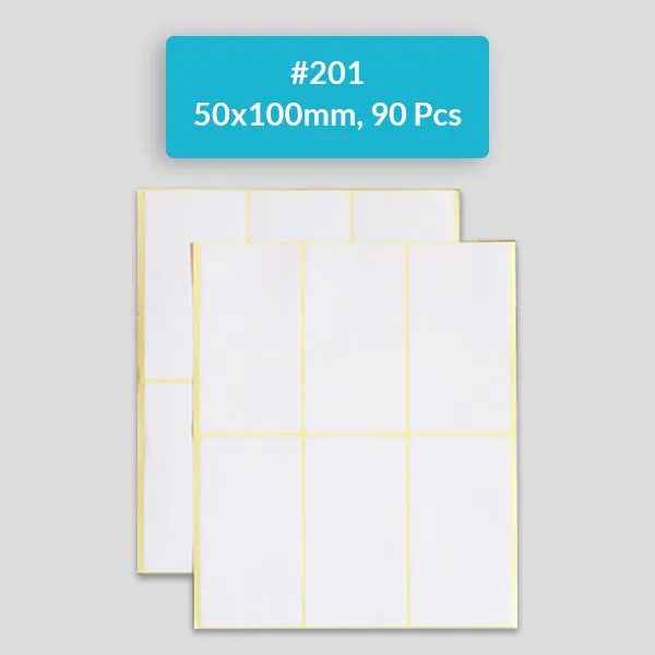 Self Adhesive Sticky White Labels 15 Sheets A5 Pack