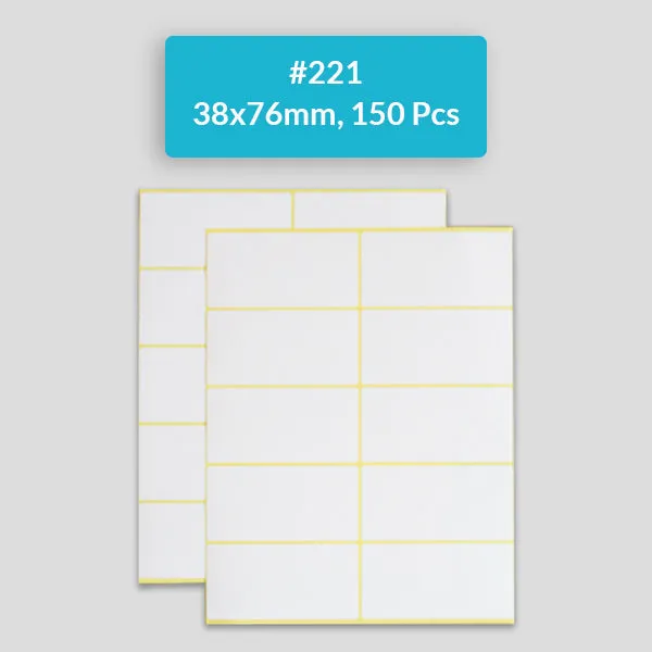 Self Adhesive Sticky White Labels 15 Sheets A5 Pack