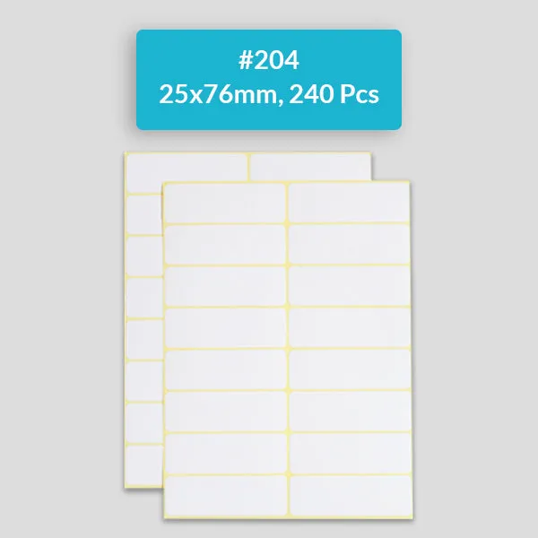 Self Adhesive Sticky White Labels 15 Sheets A5 Pack
