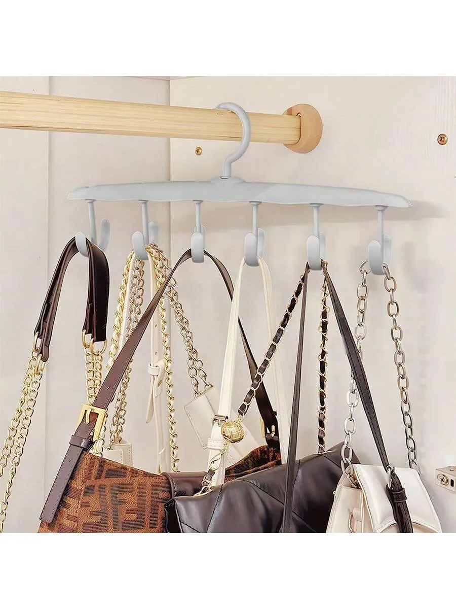 Smart Hat Organizer: 360-Degree Rotating Storage with 12 Hooks for Baseball Caps - Perfect Closet Solution!