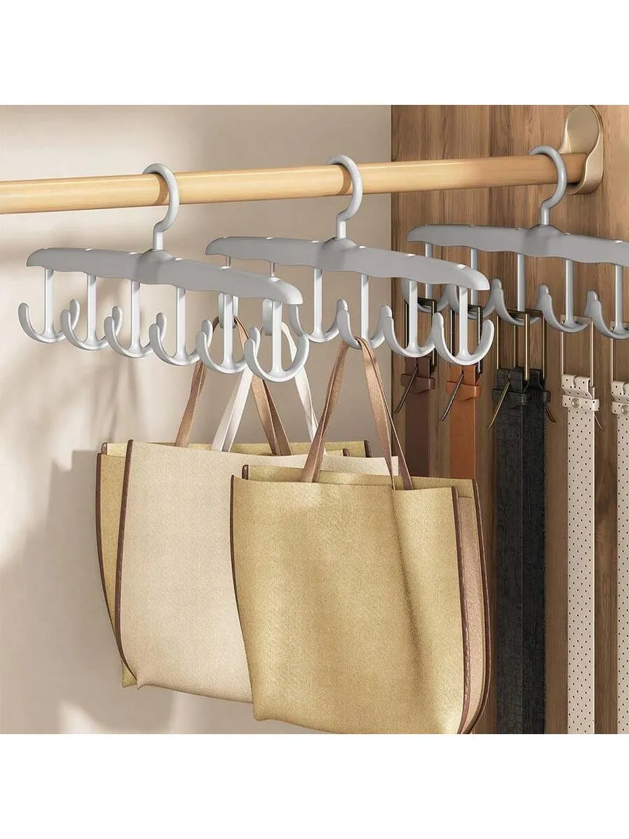 Smart Hat Organizer: 360-Degree Rotating Storage with 12 Hooks for Baseball Caps - Perfect Closet Solution!