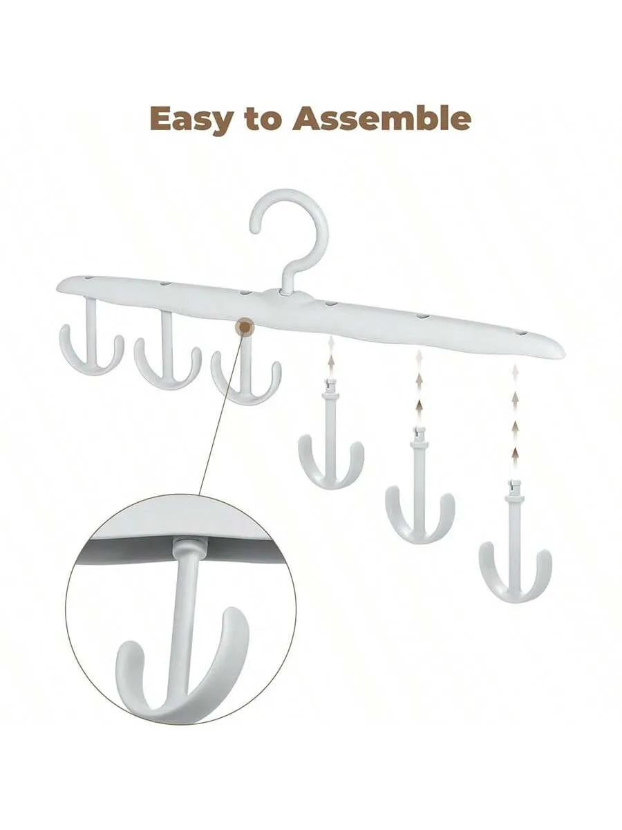 Smart Hat Organizer: 360-Degree Rotating Storage with 12 Hooks for Baseball Caps - Perfect Closet Solution!