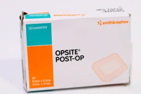 Smith & Nephew Opsite Post-op Transparent Waterproof Dressing, 3-3/4" X 3-3/8" | Box of 20 Each