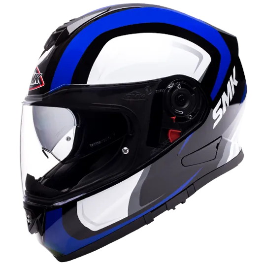 SMK Twister Twilight Gloss Black White Blue (GL251) Helmet
