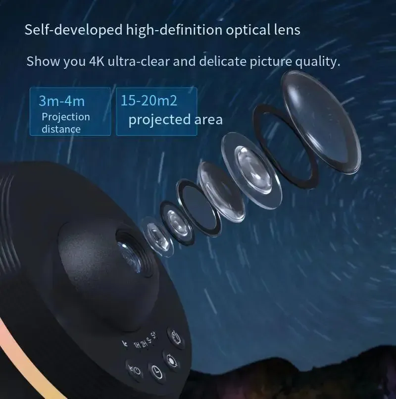 Space Projector Light Dynamic Meteor 13 In 1 Ultra Clear Galaxy Projector Lamp Rotary Space Ball Planetarium Projector Lights For Kids Gift