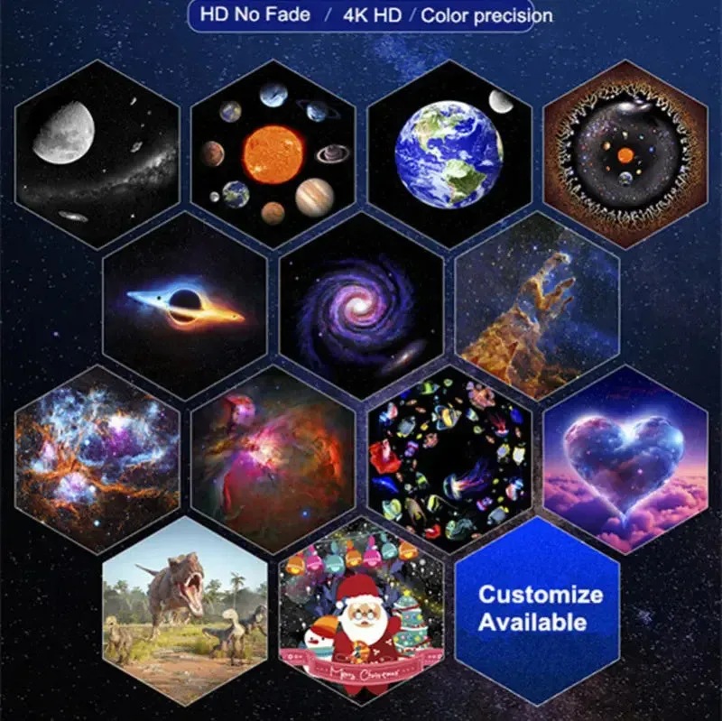 Space Projector Light Dynamic Meteor 13 In 1 Ultra Clear Galaxy Projector Lamp Rotary Space Ball Planetarium Projector Lights For Kids Gift