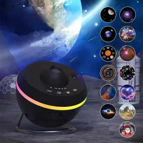 Space Projector Light Dynamic Meteor 13 In 1 Ultra Clear Galaxy Projector Lamp Rotary Space Ball Planetarium Projector Lights For Kids Gift