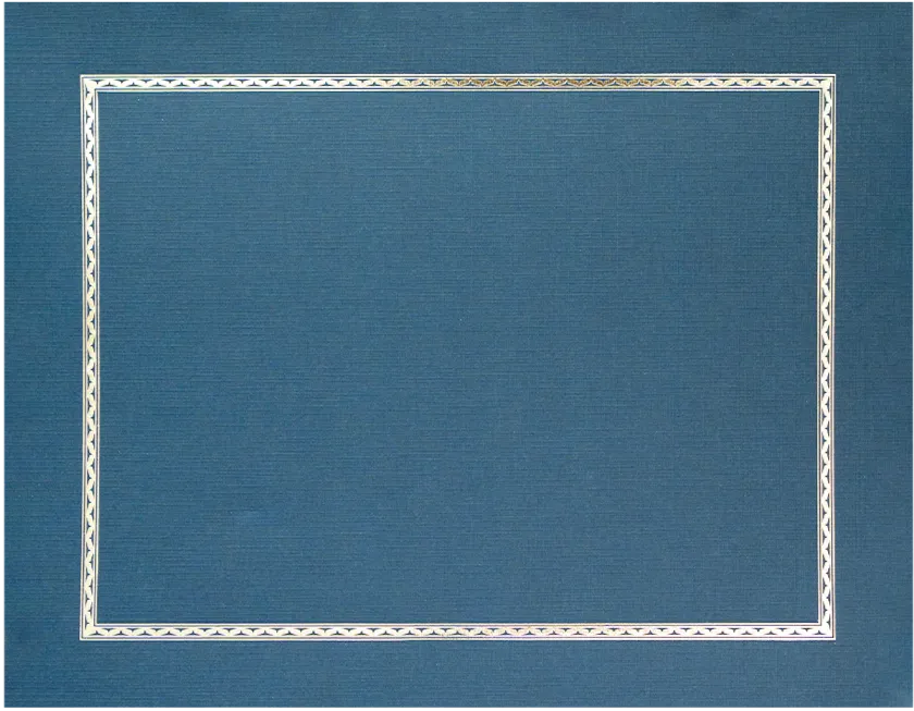 St. James® Certificate Holders/Document Covers/Diploma Holders, Navy Blue, Silver Foil Border, Linen Finish, Pack of 5, 83847