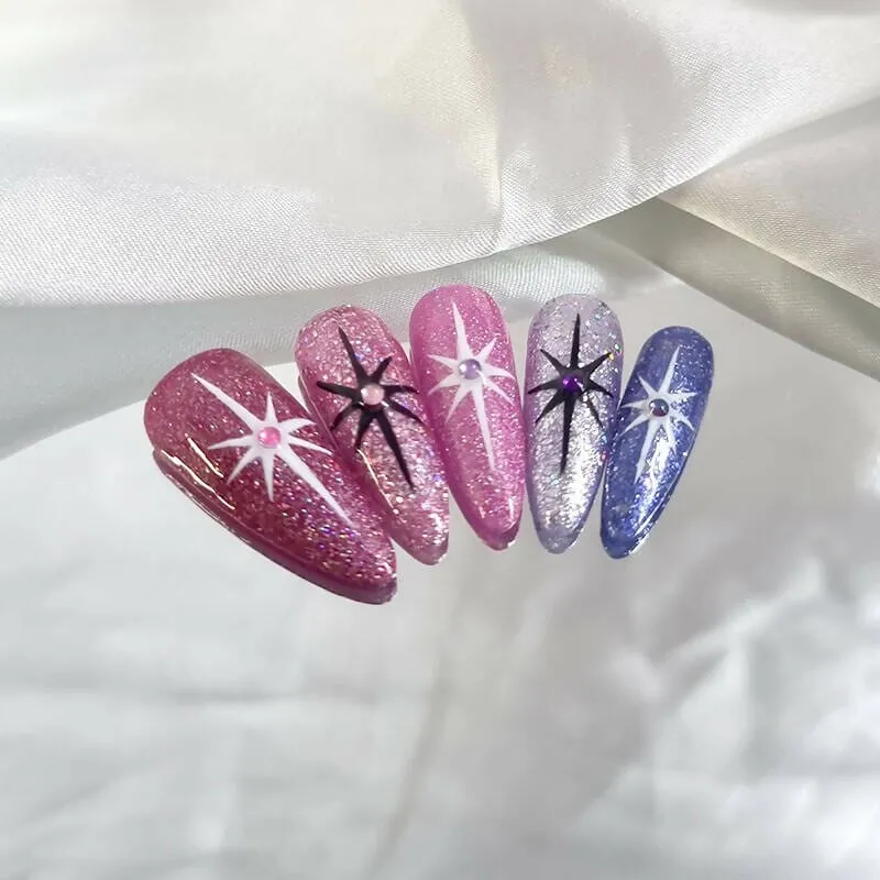 Starburst Reusable Handmade Press-On Nails