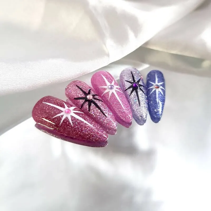 Starburst Reusable Handmade Press-On Nails