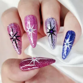 Starburst Reusable Handmade Press-On Nails
