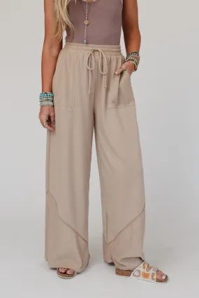 The Nest All Set Wide Leg Pants - Cuban Sand