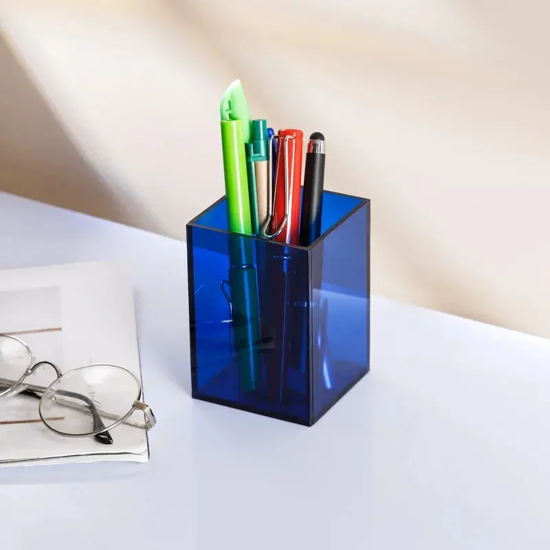 Transparent Color Acrylic Pen Holder