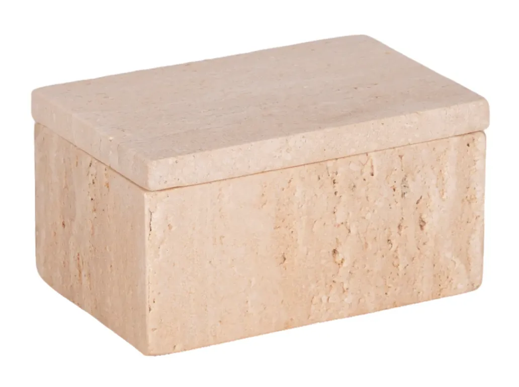 Travertine Box, Tan, 2 sizes