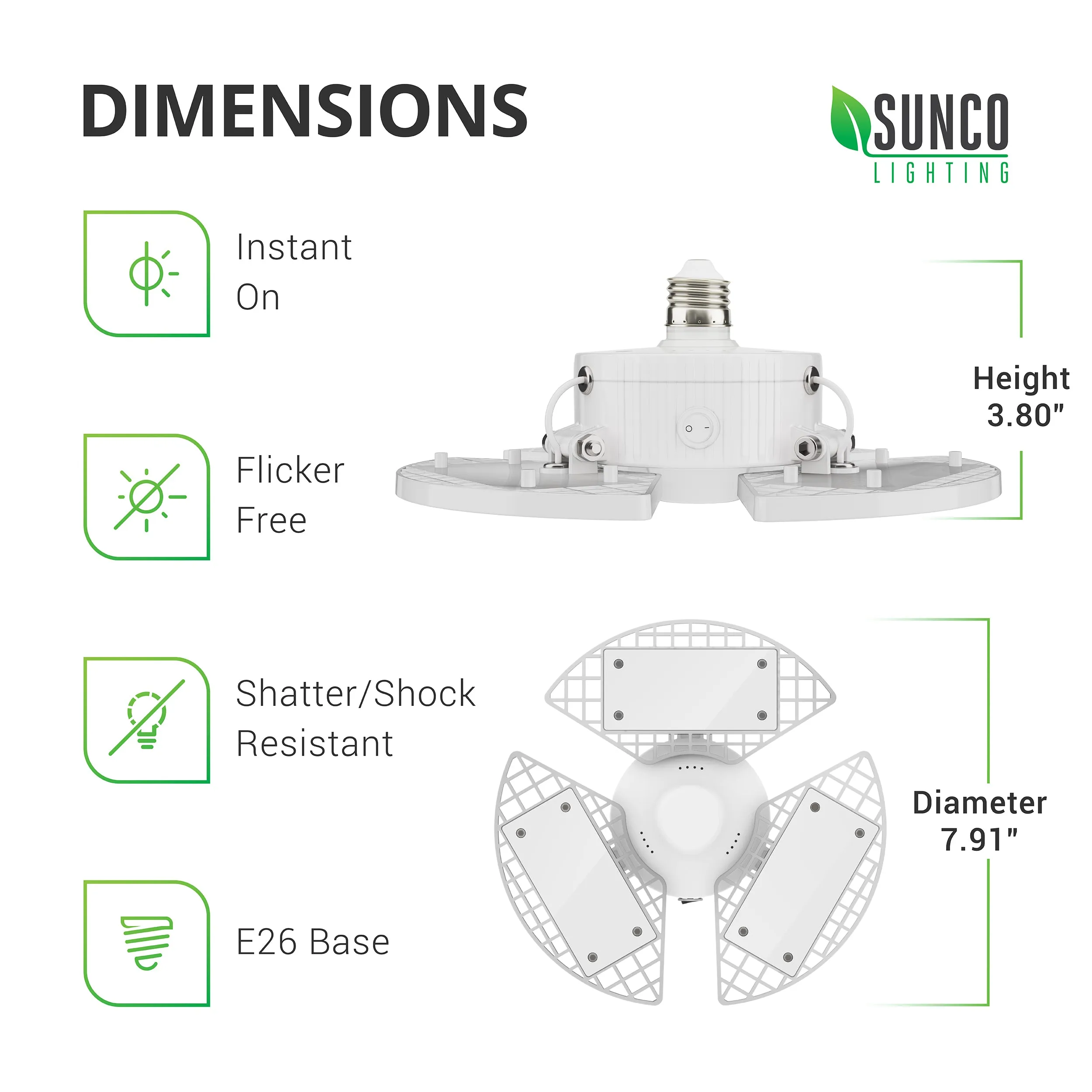 TRiLIGHT Deformable LED Garage Light