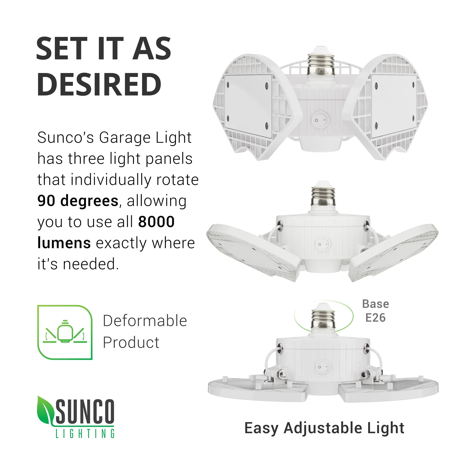 TRiLIGHT Deformable LED Garage Light
