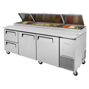 Turbo Air TPR-93SD-D2-N 94" 2-Drawer 2-Door Pizza Prep Table Unit