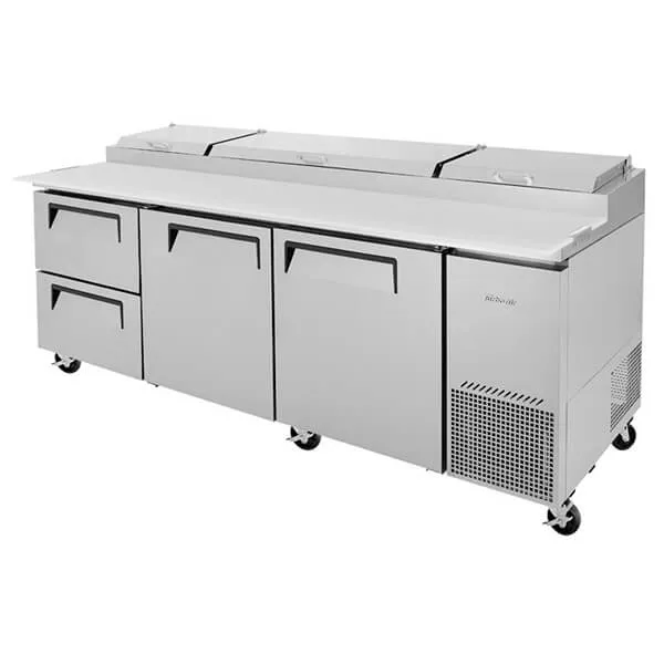 Turbo Air TPR-93SD-D2-N 94" 2-Drawer 2-Door Pizza Prep Table Unit