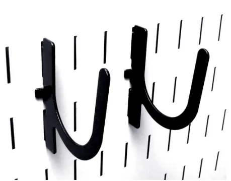 U-SHAPED SLOTTED PEGBOARD HOOK (2) PACK - 3IN REACH - 10-UH-003