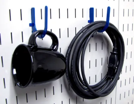 U-SHAPED SLOTTED PEGBOARD HOOK (2) PACK - 3IN REACH - 10-UH-003