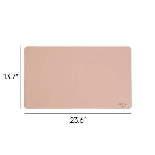 Vegan Leather Desk Pads, 23.6 X 13.7, Light Pink