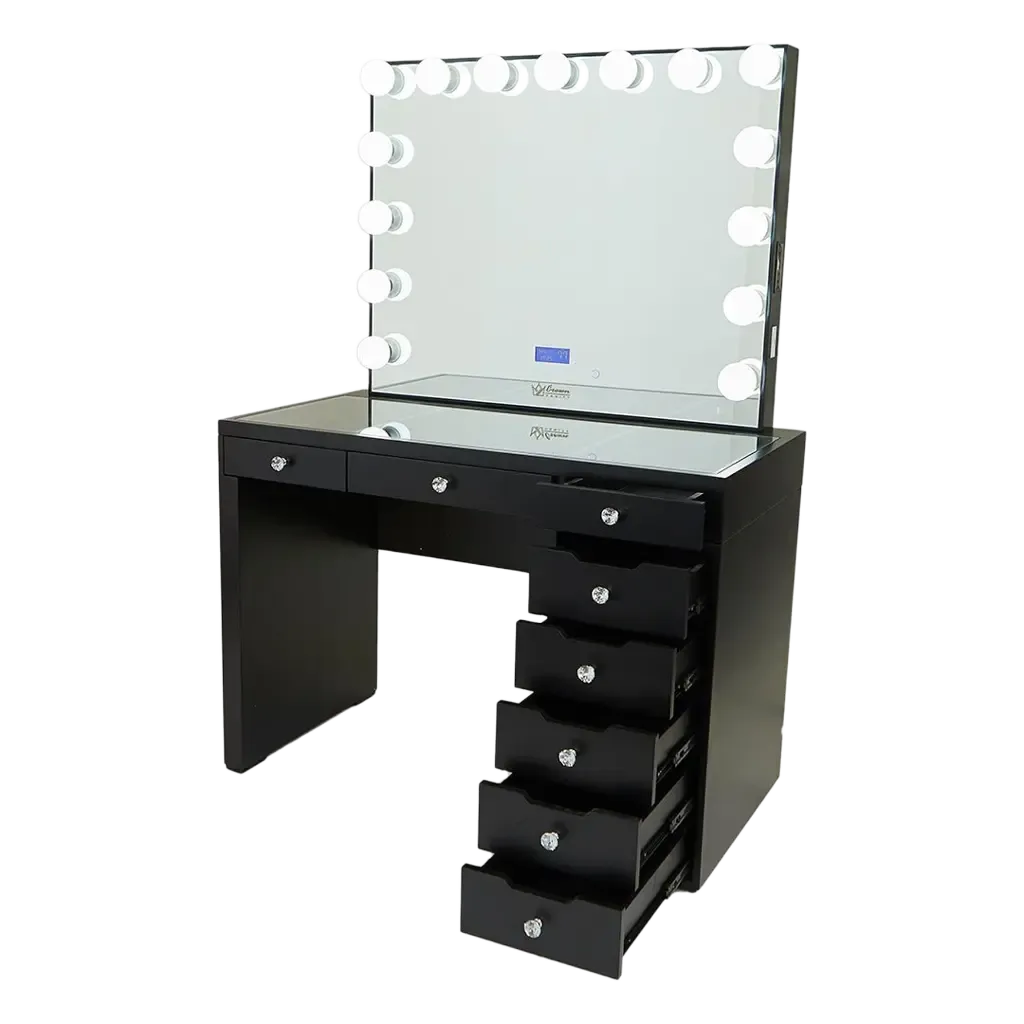 Vera Hollywood Makeup Vanity Station - Black