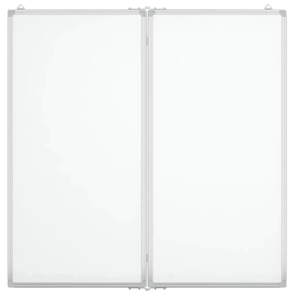 vidaXL Magnetic Whiteboard Foldable 100x100x1.7 cm Aluminium