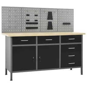 vidaXL Workbench with Four Wall Panels