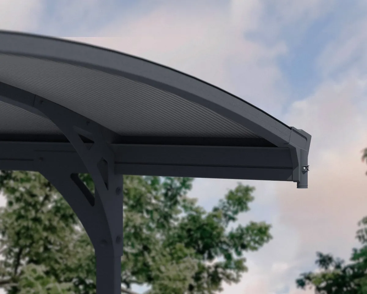Vitoria 9'6" x 16' 5" Carport kit -Grey Structure & Grey Panels | Palram-Canopia