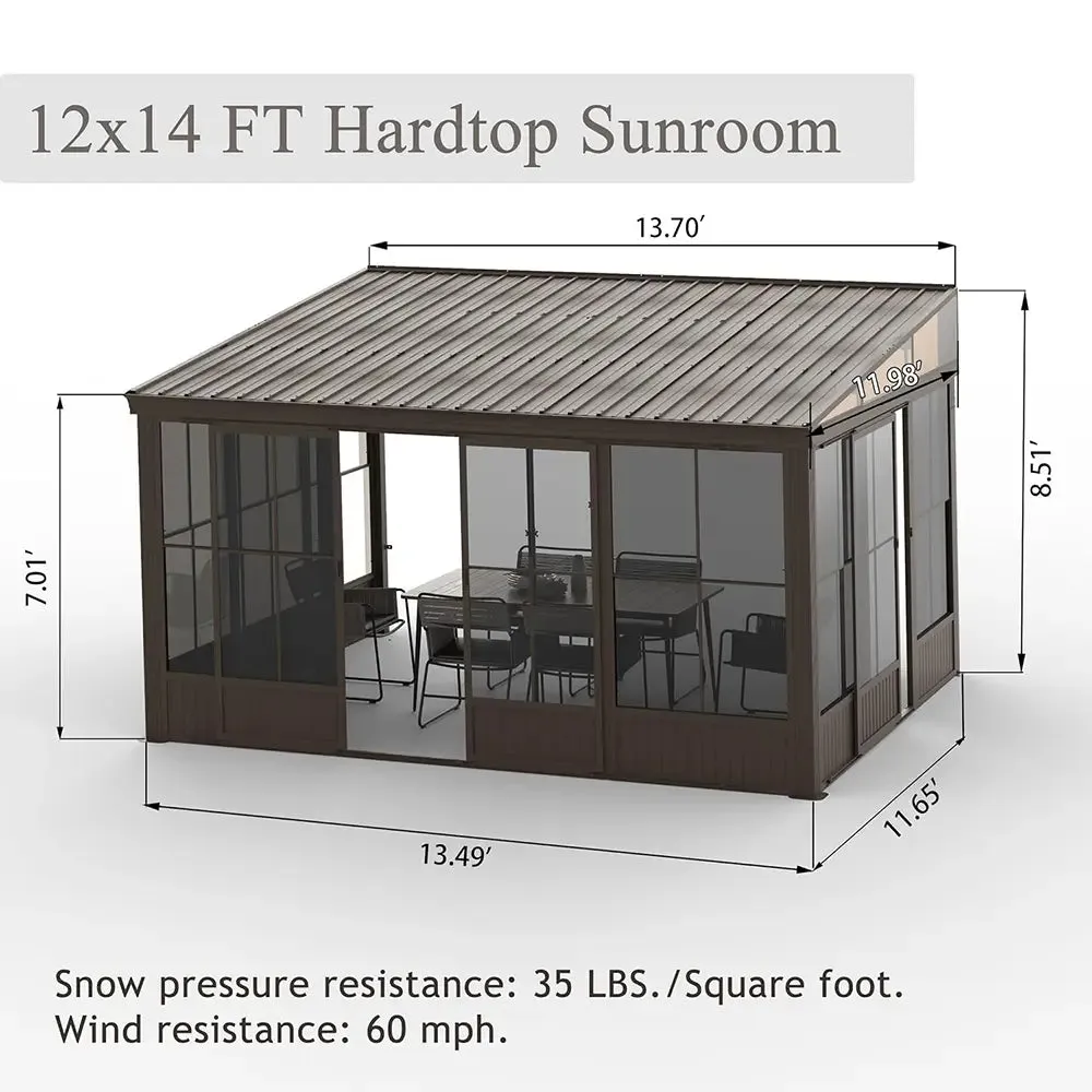 Wall Mounted Sunroom with Side Door