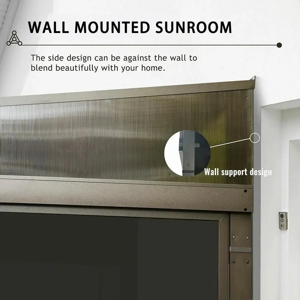 Wall Mounted Sunroom with Side Door