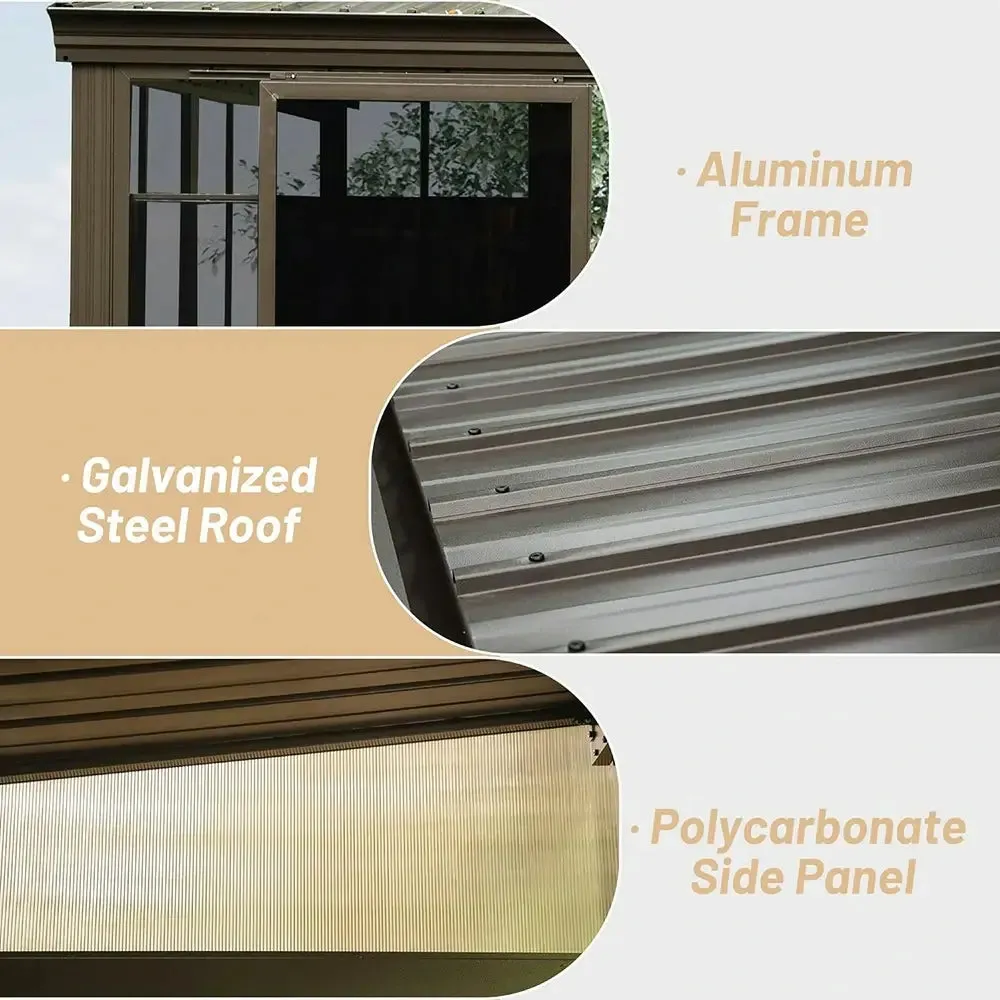 Wall Mounted Sunroom with Side Door