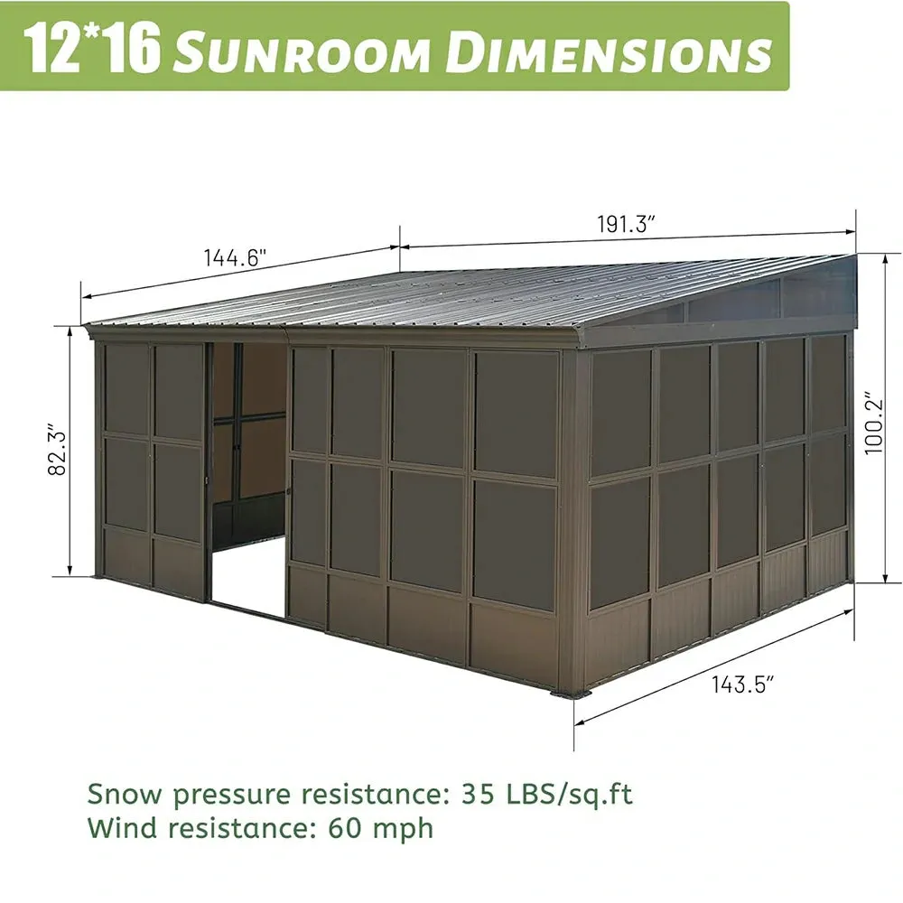 Wall Mounted Sunroom with Side Door
