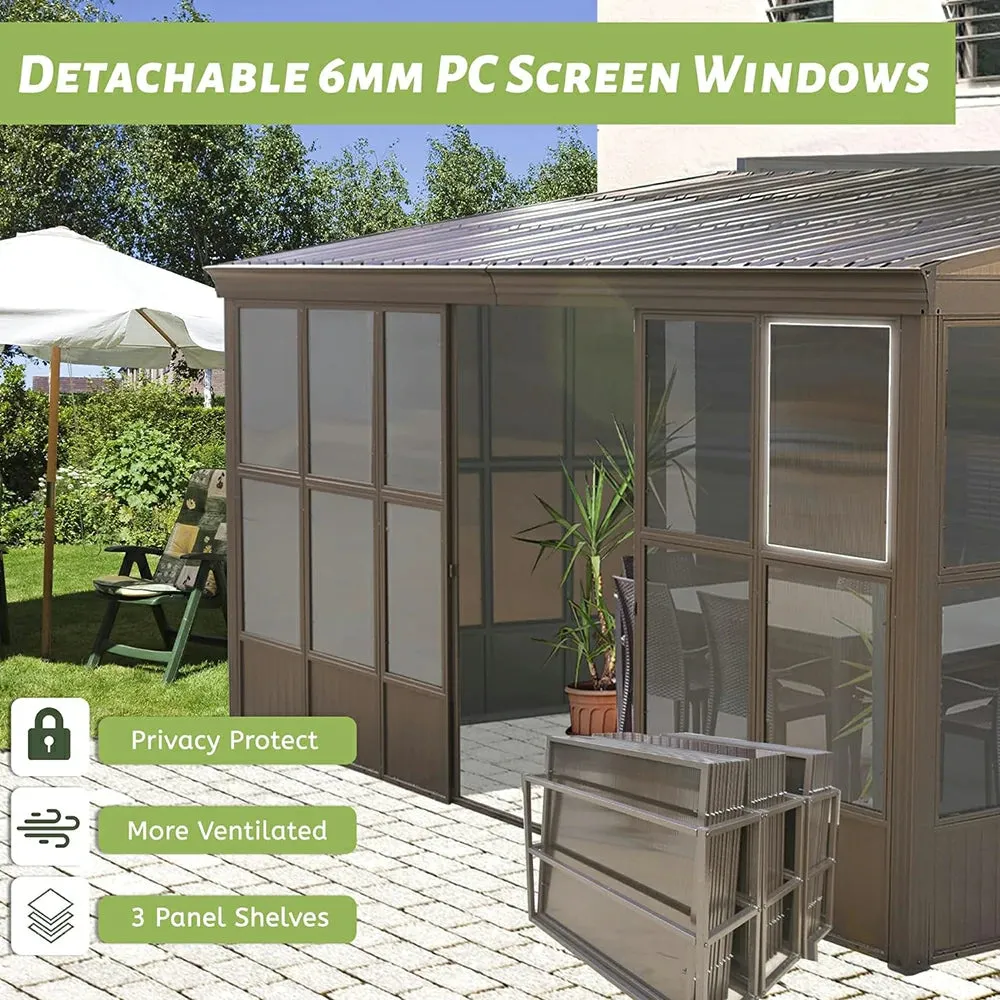 Wall Mounted Sunroom with Side Door