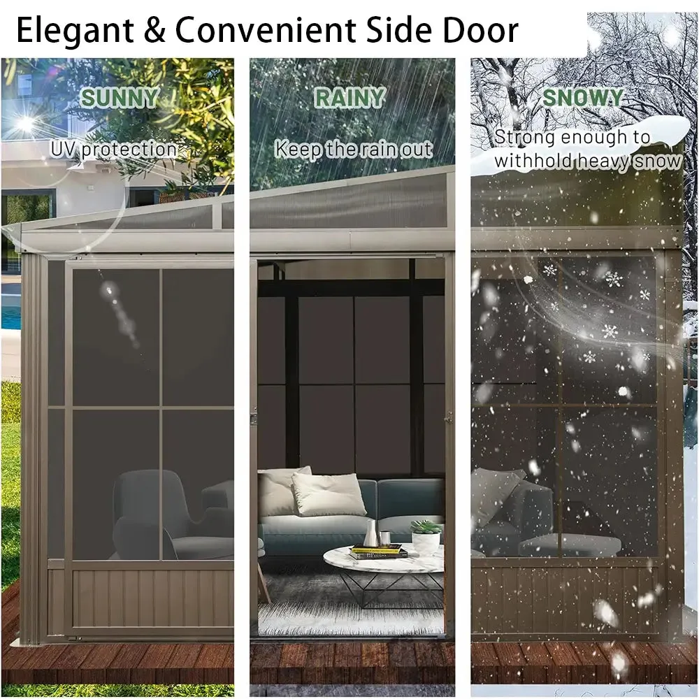 Wall Mounted Sunroom with Side Door